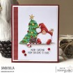 THE GNOME AND THE CHRISTMAS TREE RUBBER STAMP